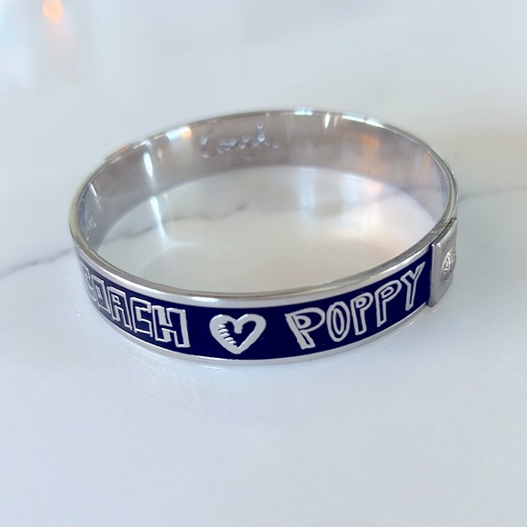 COACH Poppy Black & Silver Bangle Bracelet - Picture 1 of 3